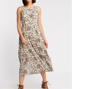 Fat Face UK Natural Connie Alhambra Sleeveless Floral Print Dress Size 6US